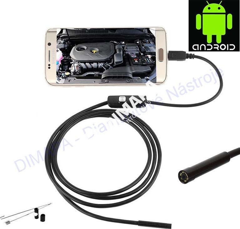 5 m USB mikroskop, endoskop pro Android telefon, kamera, špionažní set