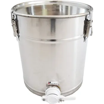 Stáčecí nád. nerez 35 kg (b) - plast výpust, těsnící víko