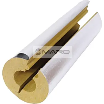 Thermica Izolace z kamenné vlny Izoltherm AL s hliníkovou fólií, vnitřní průměr 60 mm, tloušťka stěny 50 mm, tyč 1 m, AL60/50