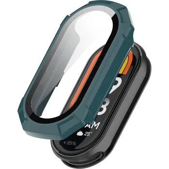 Příslušenství k chytrým hodinkám Ochranný kryt pro Xiaomi Smart Band 8, 9 a 10 - Tmavě zelený