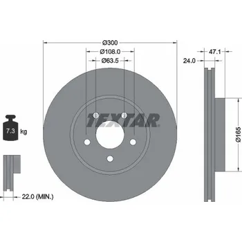 Brzdový kotouč Brzdový kotouč TEXTAR 92109605
