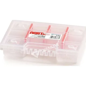 Plastový organizér 10 přihrádek (přepážky) NORT 195x155x35 červený - KNO20154T