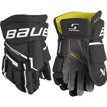 Chránič rukou Rukavice Bauer S23 SUPREME MACH Glove Youth Velikost: 8", černo-bílé