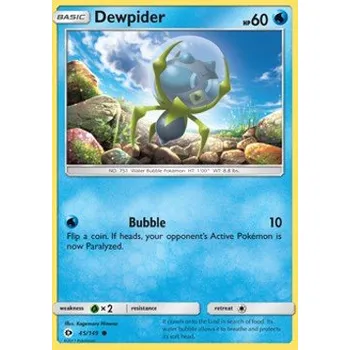 Sběratelská karetní hra Pokémon SUM 045/149 Dewpider - Sun & Moon Stav: Near Mint, Verze: NORMAL