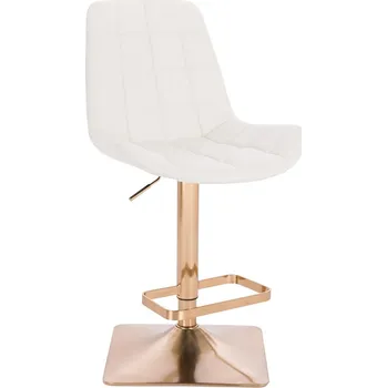 Barová židle Barová židle ekokůže Voss základna zlatá - bílé