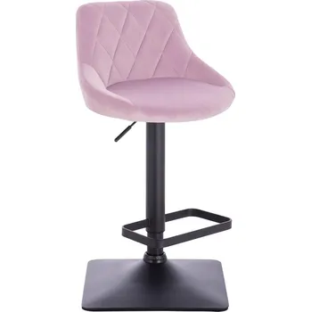 Barová židle Barová židle Kvam velur základna černá - fialový vřes