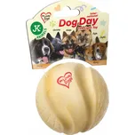 JK ANIMALS, TPR Light míček z termoplastické pryže a EVA pěny k mezinárodnímu dni psů, 7 cm, žlutý