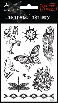 Odstranitelné tetování ARCH Černé tetovací obtisky