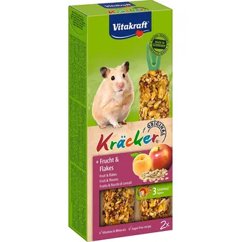 Krmivo pro hlodavce Vitakraft Kräcker® ovoce a vločky 2× 2 ks