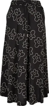 Dámská sukně Urban Classics Ladies Viscose Midi Skirt Black/Flower L