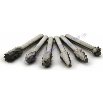 Fréza 10 mm Wolfram-Karbidové frézy - sada 6ks / rovný břit