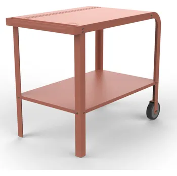 Pec na pizzu ZiiPa Oranžový stůl s kolečky Vallone na pizza pec Ziipa