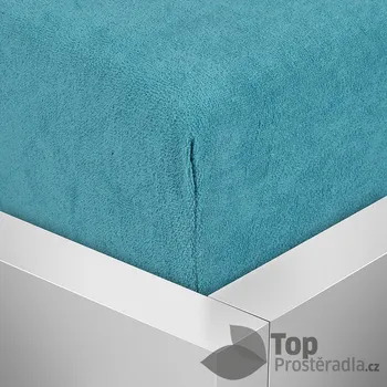 Prostěradlo Froté prostěradlo 180x200 Premium - Azurová