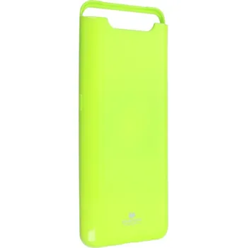 Náhradní kryt pro mobilní telefon Kryt Jelly Case Mercury Samsung Galaxy A80 limetkově žlutý