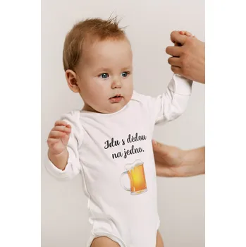 Kojenecký body Kojenecké body Jdu s dědou na jedno Barva: Bíla, Velikost: 92(18m-24m)