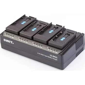 SWIT LC-D421C KIT | 4-CH DV charger with 4x Canon BP Style plates