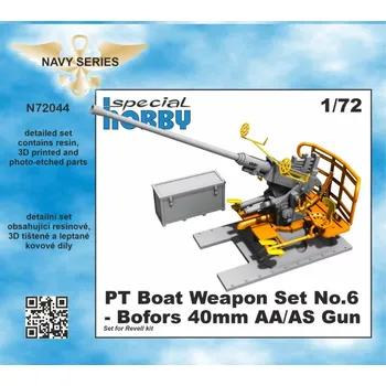 Plastikový model CMK 1/72 PT Boat Weapon Set Bofors 40mm AA/AS Gun