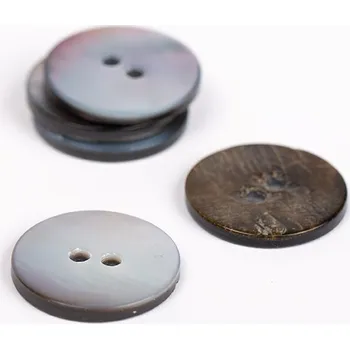 Knoflík Kulatý knoflík Drops Ø 20 mm perleťový stříbřitý