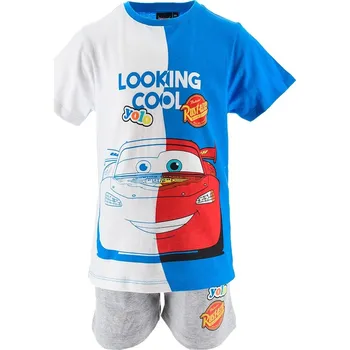Bílo-šedý letní chlapecký set Disney Cars Velikost: 104