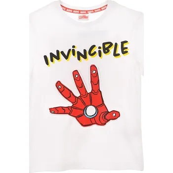Chlapecké tričko Bílé chlapecké tričko Avengers Iron Man Velikost: 116