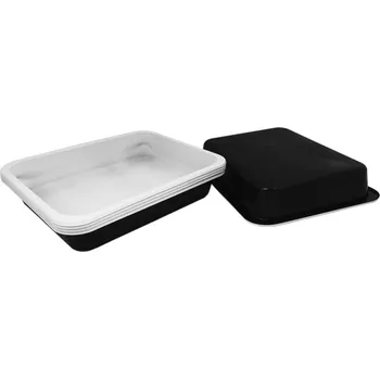 Jídelní hůlka Plastová zatavovací miska 1D černo-bílá 227/178/40 Guillin 50ks