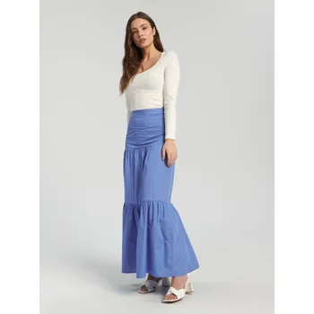 Dámská sukně Sinsay - Nabíraná maxi sukně - modrá - 7111J-54X - 7111J-54X-XS