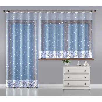 Záclona DekorTextil Hotová záclona nebo balkonový komplet Melisa - bílá ROZMĚR: (š x v): 350 x 170 cm
