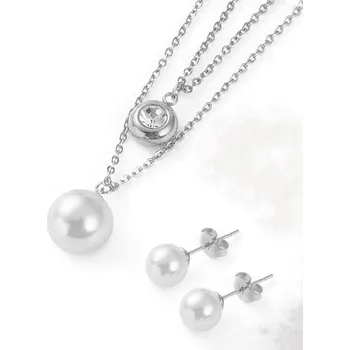 Náhrdelník Náhrdelník, nerez. ocel, stříbrný, PERLA, 1 sada