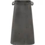 Šedá plechová dekorativní váza Arien – 20x20x36 cm