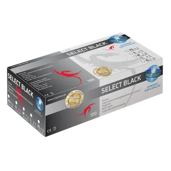 Vyšetřovací rukavice Latexové rukavice černé - Select Black 300, 100 ks Rozměr: M