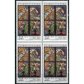 Poštovní známka Českosloveská pošta (1973) č. 2052 **, 4-bl - Československo - 100. výročí M. Švabinského