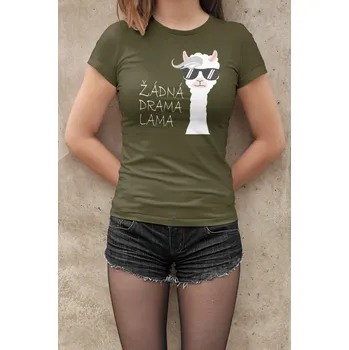 Dámské tričko Dámské tričko Lama Barva: Khaki, Velikost: L