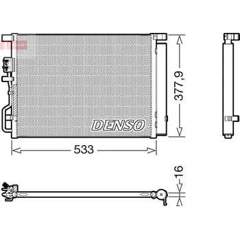 Výparník klimatizace Kondenzátor, klimatizace DENSO DCN41018
