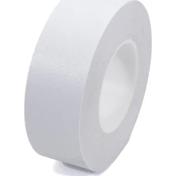 Výstražná páska Bílá plastová voděodolná protiskluzová páska FLOMA Resilient Standard - 18,3 m x 5 cm a tloušťka 1 mm