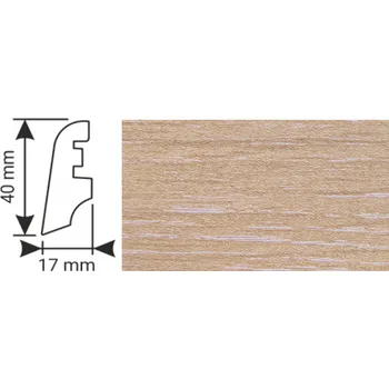 Podlahová lišta K - Produkt K-Produkt lišta KP40 3880 Dub hedvábný