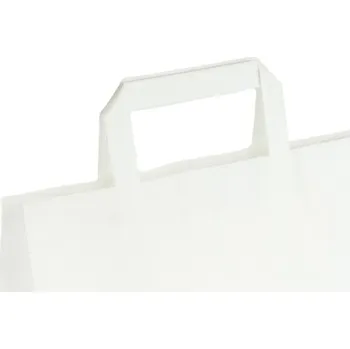 Obal na kolo Toppapír Papírová taška s plochým uchem bílá 250/170/340mm 200ks