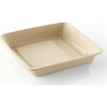 Jednorázové nádobí Sabert Miska na salát BePulp z cukrové třtiny 1400ml 230/230/40mm 75ks