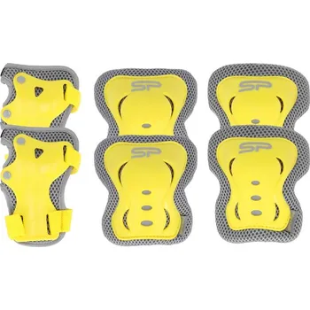 Sport Spokey SHIELD II - 3-dílná sada dětských chráničů, žluté, velikost M