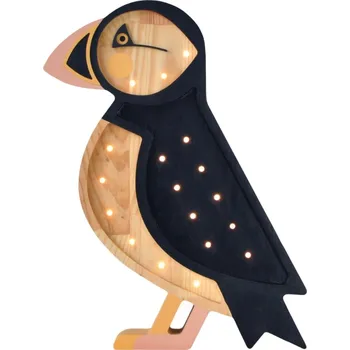 Dětské svítidlo Peekaboo Černo-béžová dřevěná dětská LED lampa Papuchalk 37,5 cm