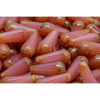 Dětské navlékací korálky Broušené kapky č.47 (20x9mm)