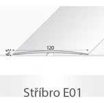 PROFIL Team - Přechodový profil 120 mm, oblý - samolepící Barva dekoru: stříbro E01, Délka lišty: 200 cm