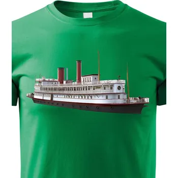 Chlapecké tričko Dětské tričko Parník, Barva Zelená, Velikost 122 cm/6 roků, Canvas Dětské tričko Bezvatriko.cz 1976
