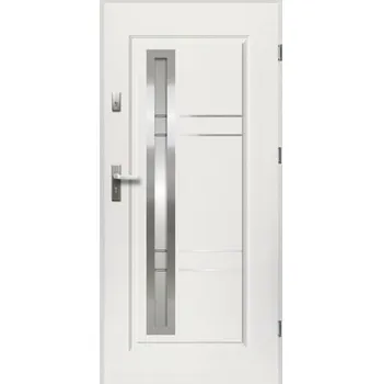 Vchodové dveře Vchodové dveře ocelové Apollo P55 80 P bílé otevírání ven