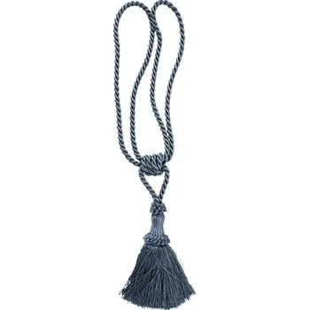 Uchycení záclony a závěsu Střapec na závěsy 9-24-44 cm modrý