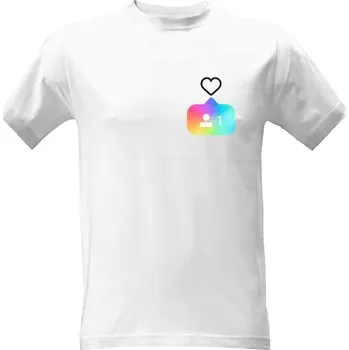 Tričko s potiskem Tričko Instagram Follow Malý Duhový LGBT pánské