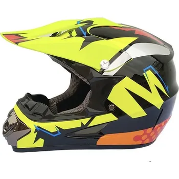 Helma na motorku Crossová helma XTR žlutá