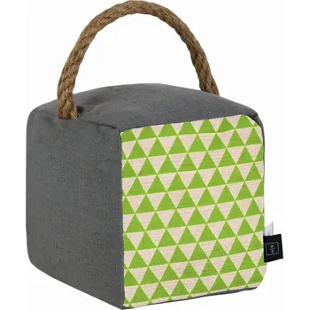 dveřní zarážka Textilní dveřní zarážka 16x14 cm zelená