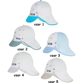 Kojenecká čepice Chlapecká letní čepička AJS 46-289 Barva: Vzor 2, Velikost: 54