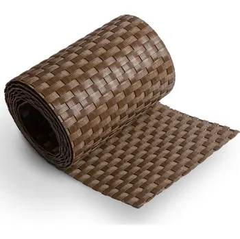 Plastový ratanový stínící pás \"umělý ratan\" (tmavý ořech) - 255 x 19 cm