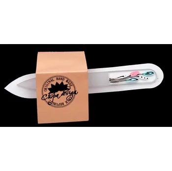 Pilník skleněný malý - barevné listy